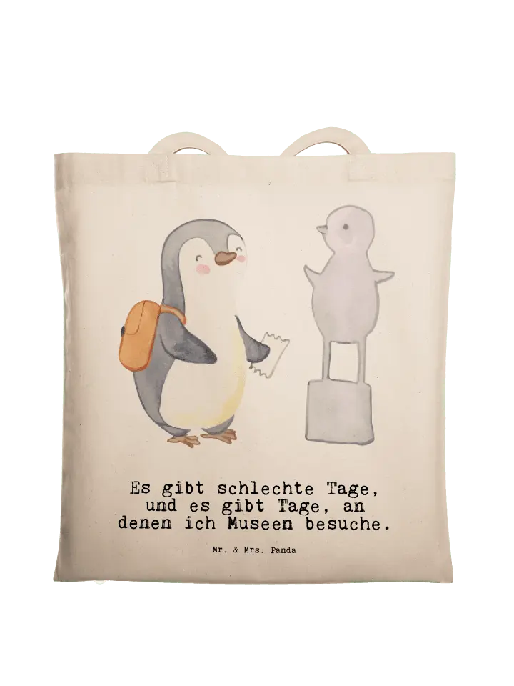 

Сумка для переноски Mr & Mrs Panda Pinguin Museum besuchen, кремовый