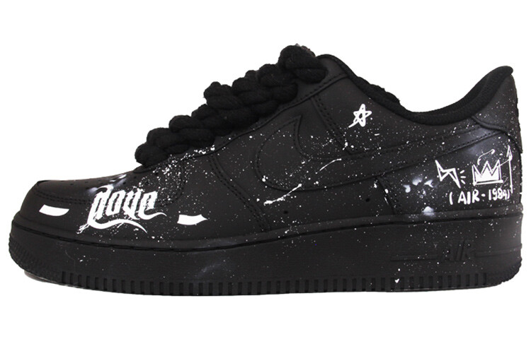 

Кроссовки Nike Air Force 1 Skateboard Shoes Women's Low-Top Black White, Черный, Кроссовки Nike Air Force 1 Skateboard Shoes Women's Low-Top Black White
