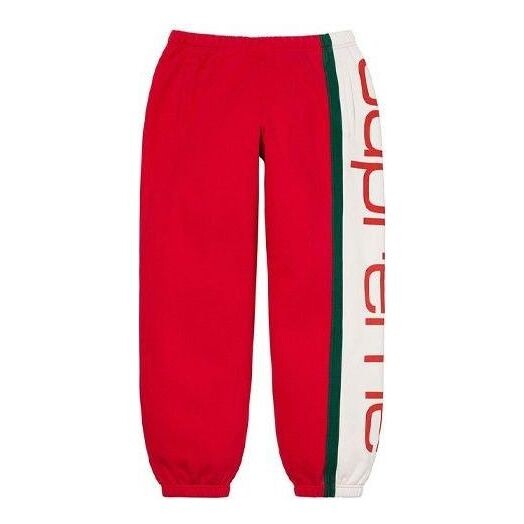 

Брюки big logo paneled sweatpants 'red white' Supreme, красный