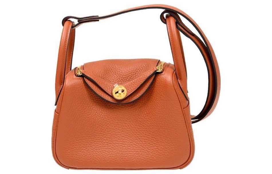 HERMES Сумка Lindy Taurillon Clemence Cow Leather 19 женская 93 Orange — фото 3