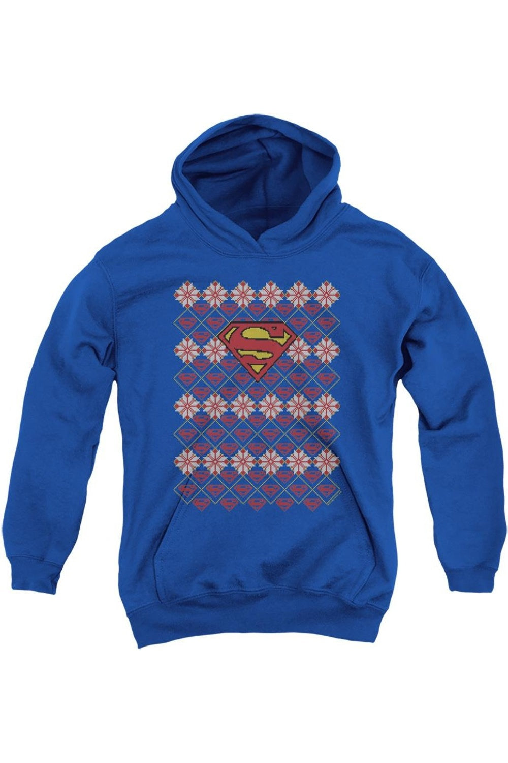 

Рождественский свитер Супермена, молодежная толстовка с капюшоном Gildan, синий