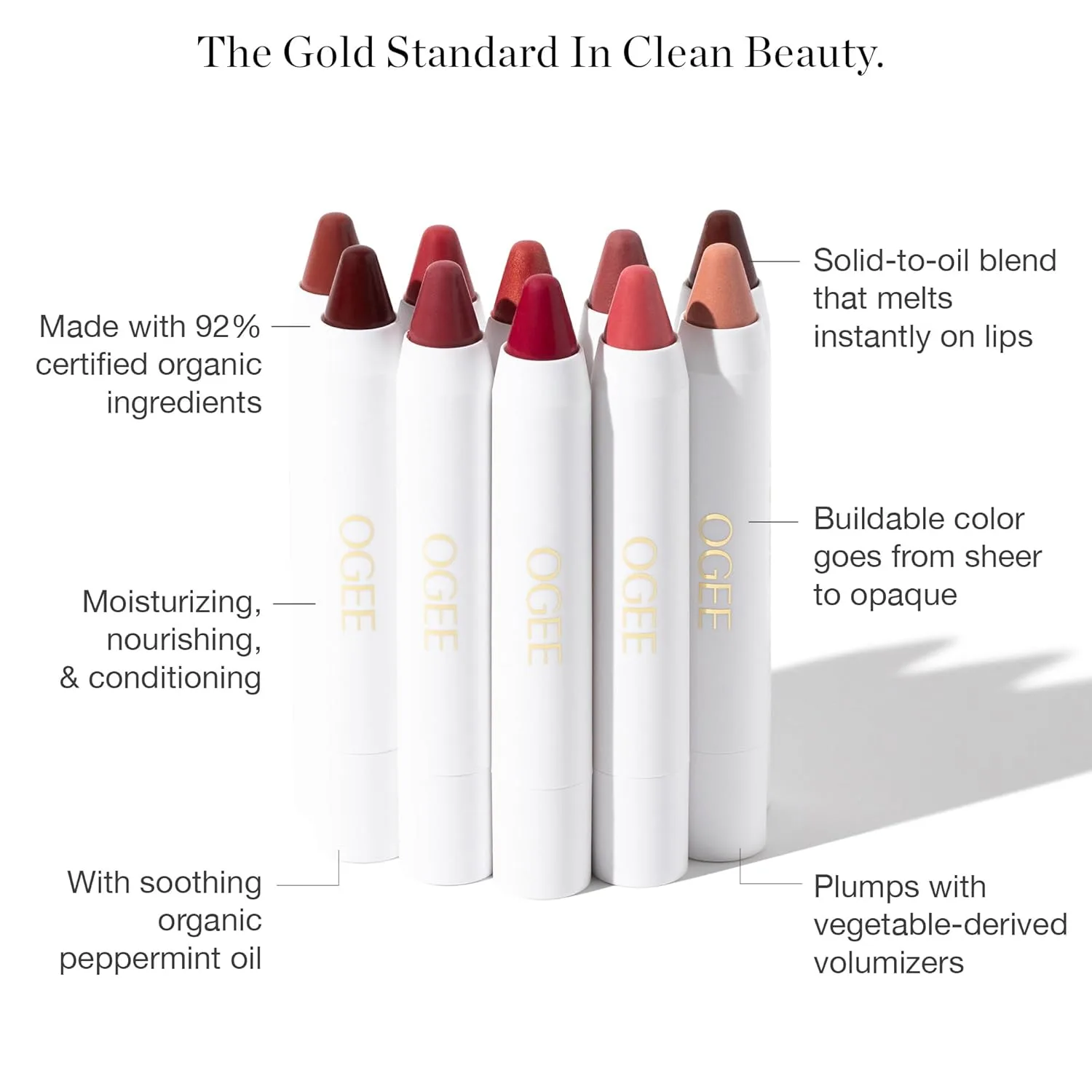 Ogee Tinted Sculpted Lip Oil - тинт для губ с 100% органическим кокосовым маслом, маслом жожоба и витамином E, в оттенке BEGONIA 1 штука (1 шт.), Begonia - Red Plum — фото 4