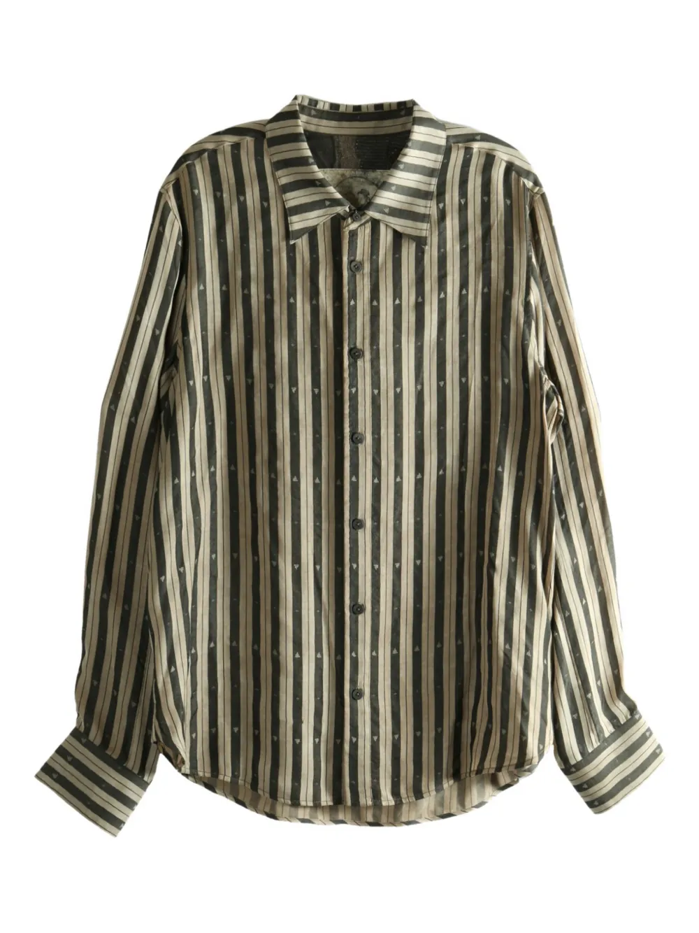 

Рубашка в полоску на пуговицах Ziggy Chen, зеленый