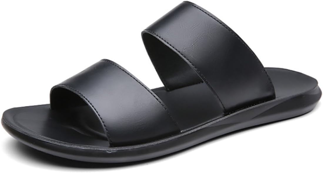 

Мужские модные шлепанцы для дома и улицы из кожи, спортивные тапочки на быстрое высыхание Abborora, черный