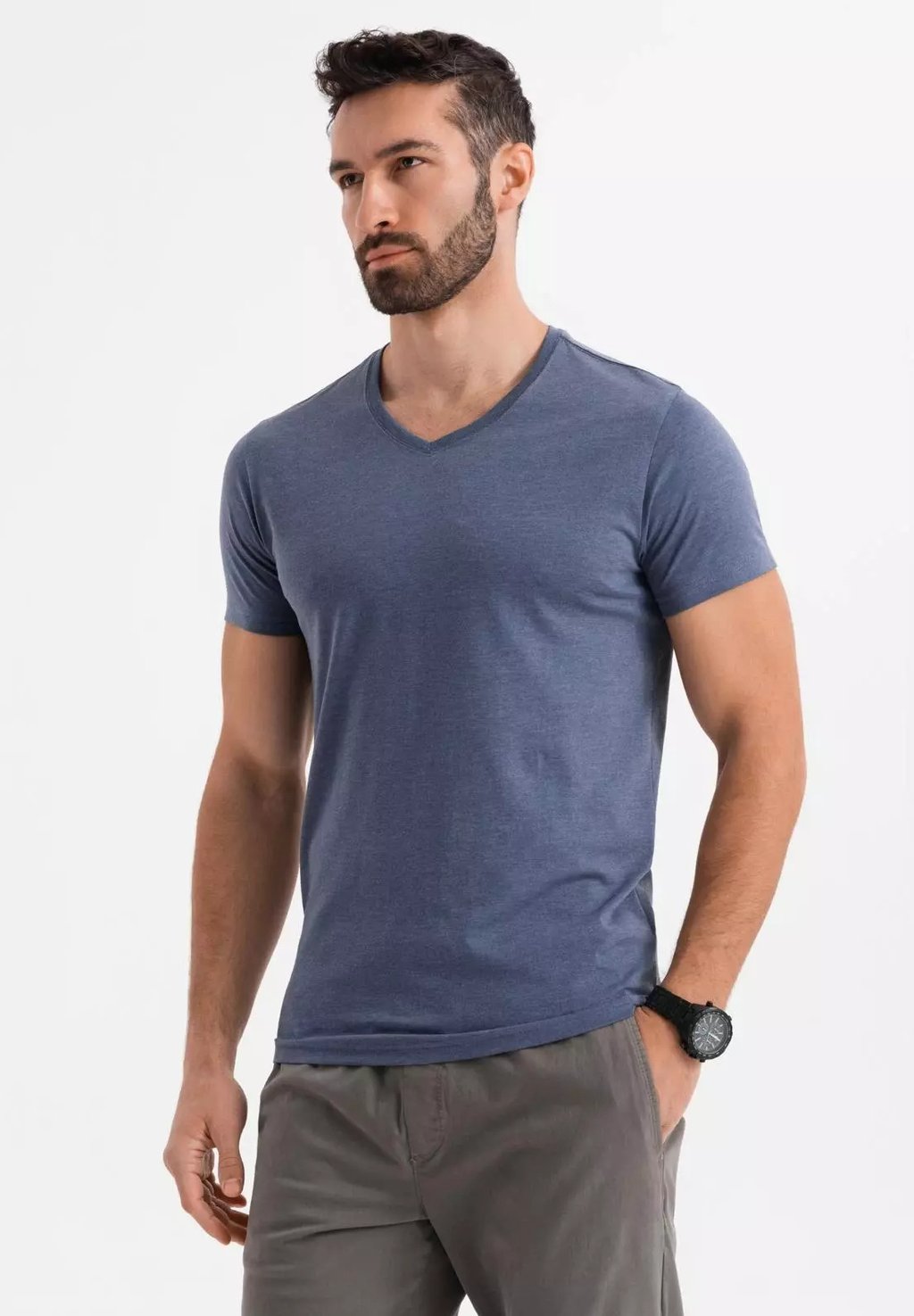 

Базовая футболка CLASSIC WITH A V-NECK Ombre, синий