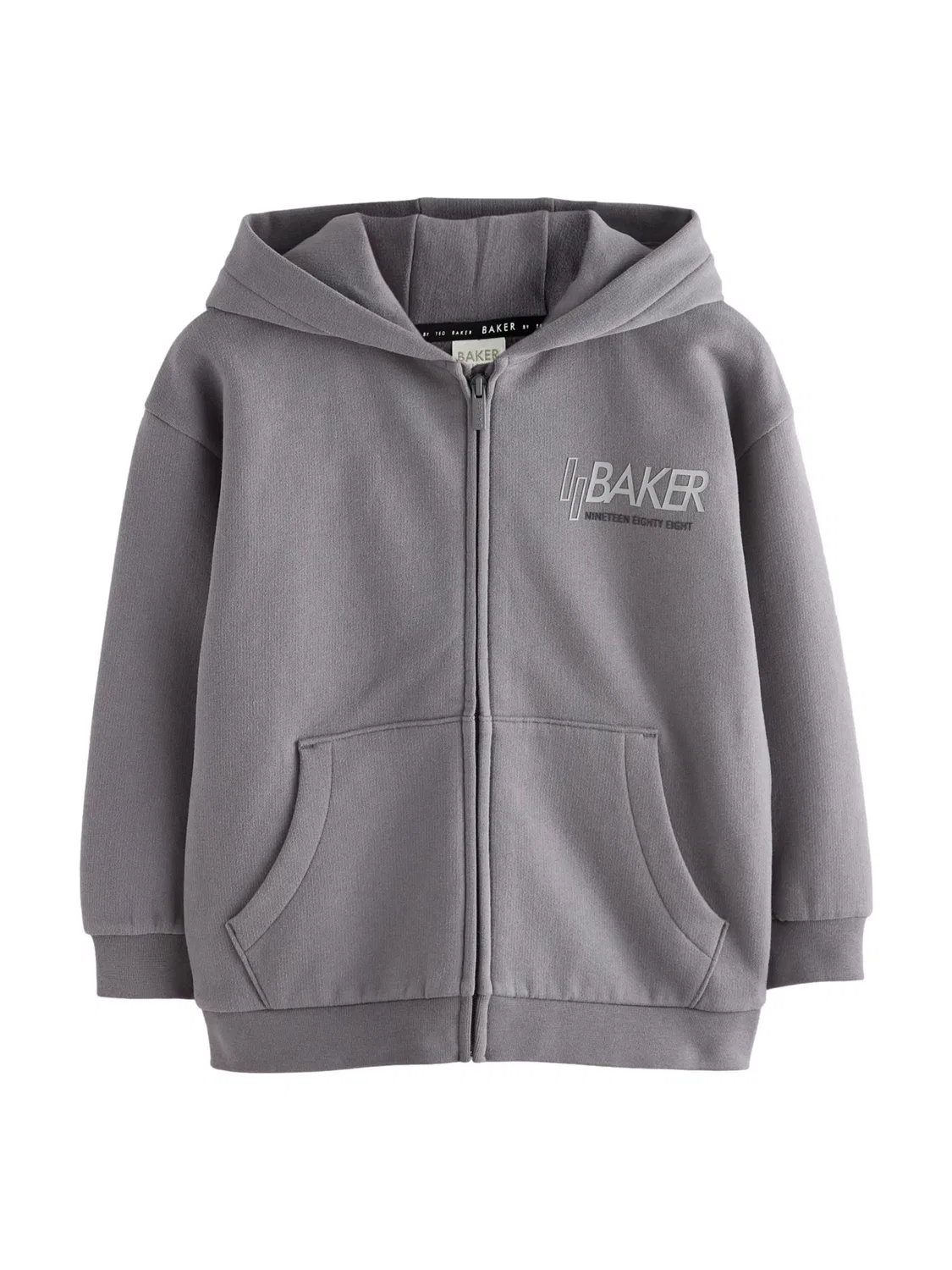 Худи на молнии Baker by Ted Baker светло-серый, темно-серый