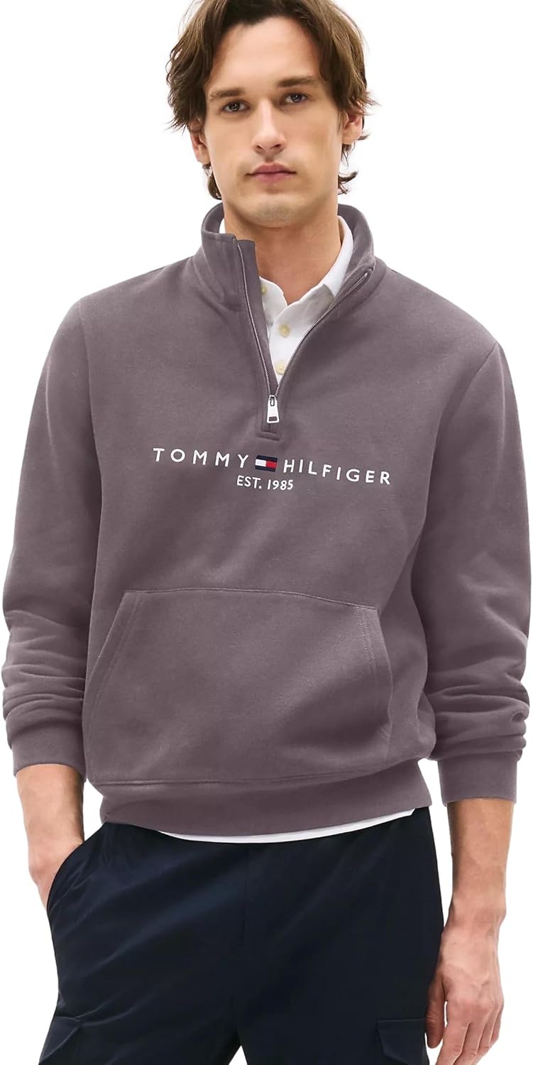 

Мужская адаптивная толстовка Tommy Hilfiger с застежкой-молнией на четверть оборота и удлиненным бегунком, Shady Stone