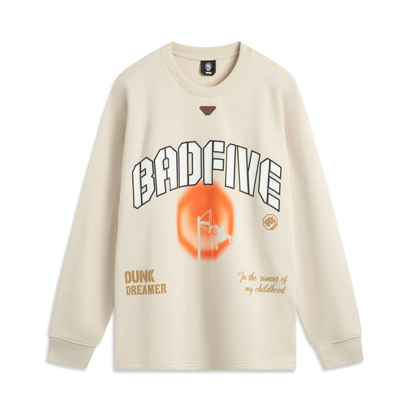 

LINING Толстовка из баскетбольной коллекции мужская ecru