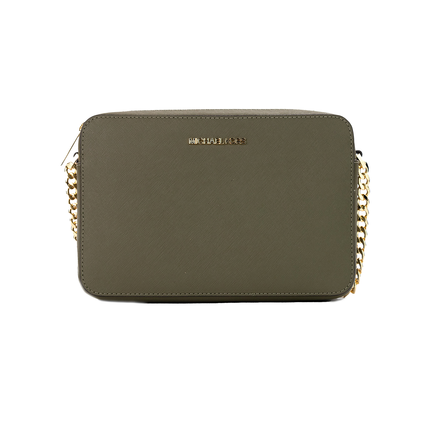 

Jet Set Большая сумка через плечо East West из оливковой кожи Michael Kors