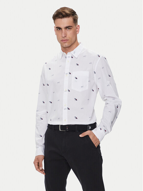 

Рубашка стандартного кроя Tommy Jeans, белый