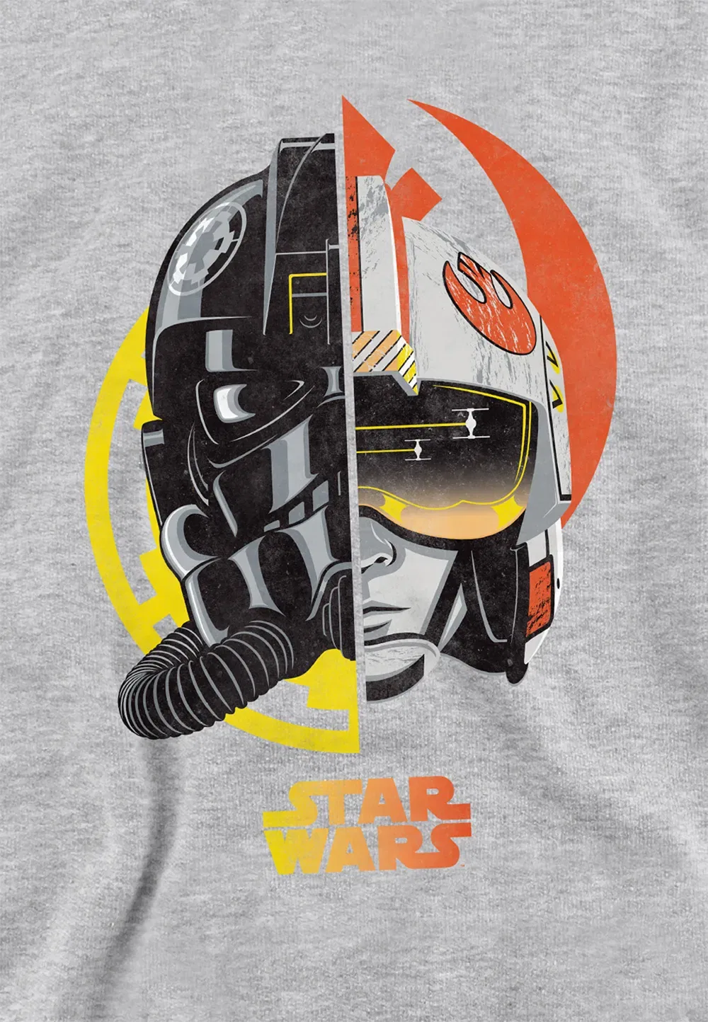 Детская худи Disney Star Wars Split Helmet, серый — фото 2