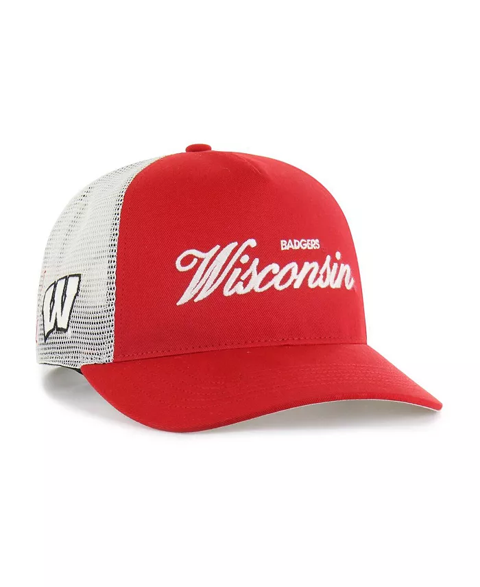 

Мужская и женская красная кепка Wisconsin Badgers Contemporary Basics Foundation Trucker Hitch Adjustable '47 Brand