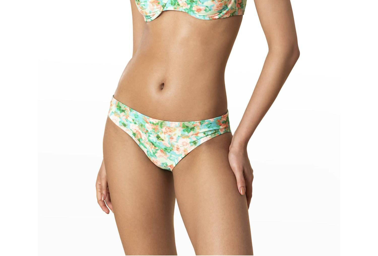 

Плавки бикини Dream Floral Classic в акварельном зеленом/коралловом цвете Shoshanna