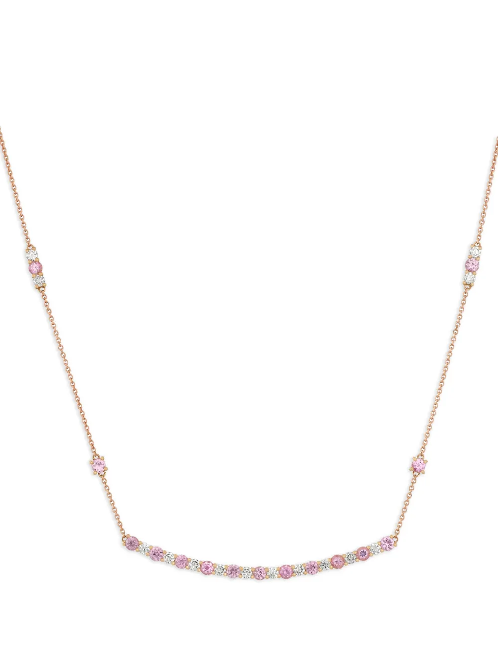 

Колье из розового золота с бриллиантами и сапфирами Rosekey, розовый