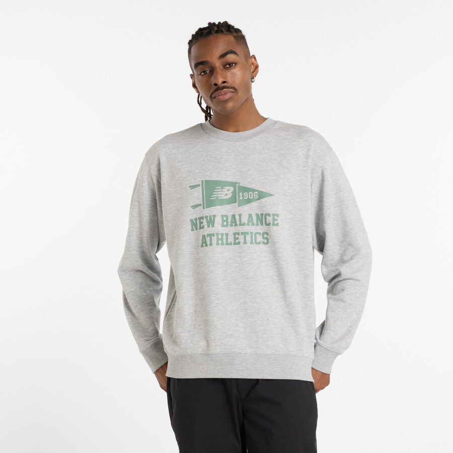

Толстовка new balance Varsity Pennant, пятнистый серый