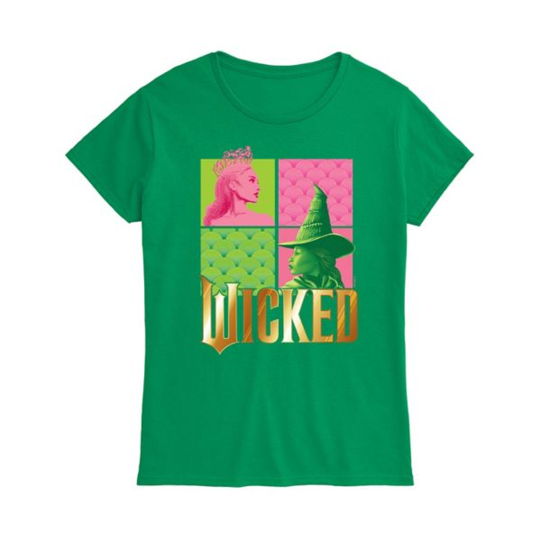 

Женская футболка с принтом в виде сетки от wicked glinda & elpha Licensed Character, зеленый