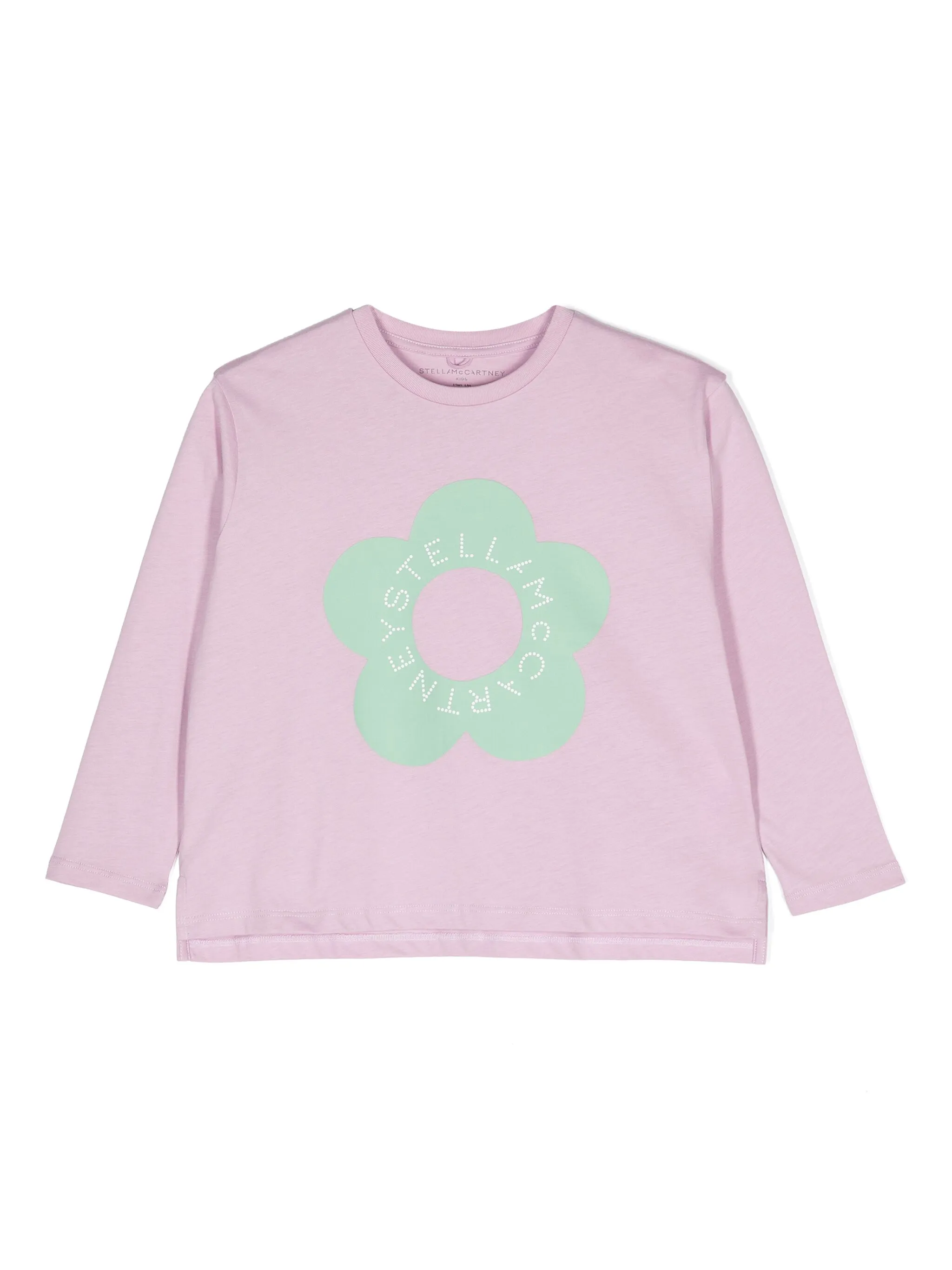 

Футболка с цветочным принтом Stella Mccartney Kids, розовый
