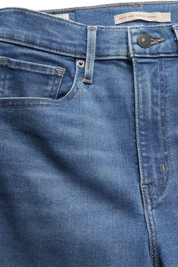 Женские джинсы скинни Mile High Super Skinny Venice Blend Levi'S, Dark Indigo - Worn In — фото 2