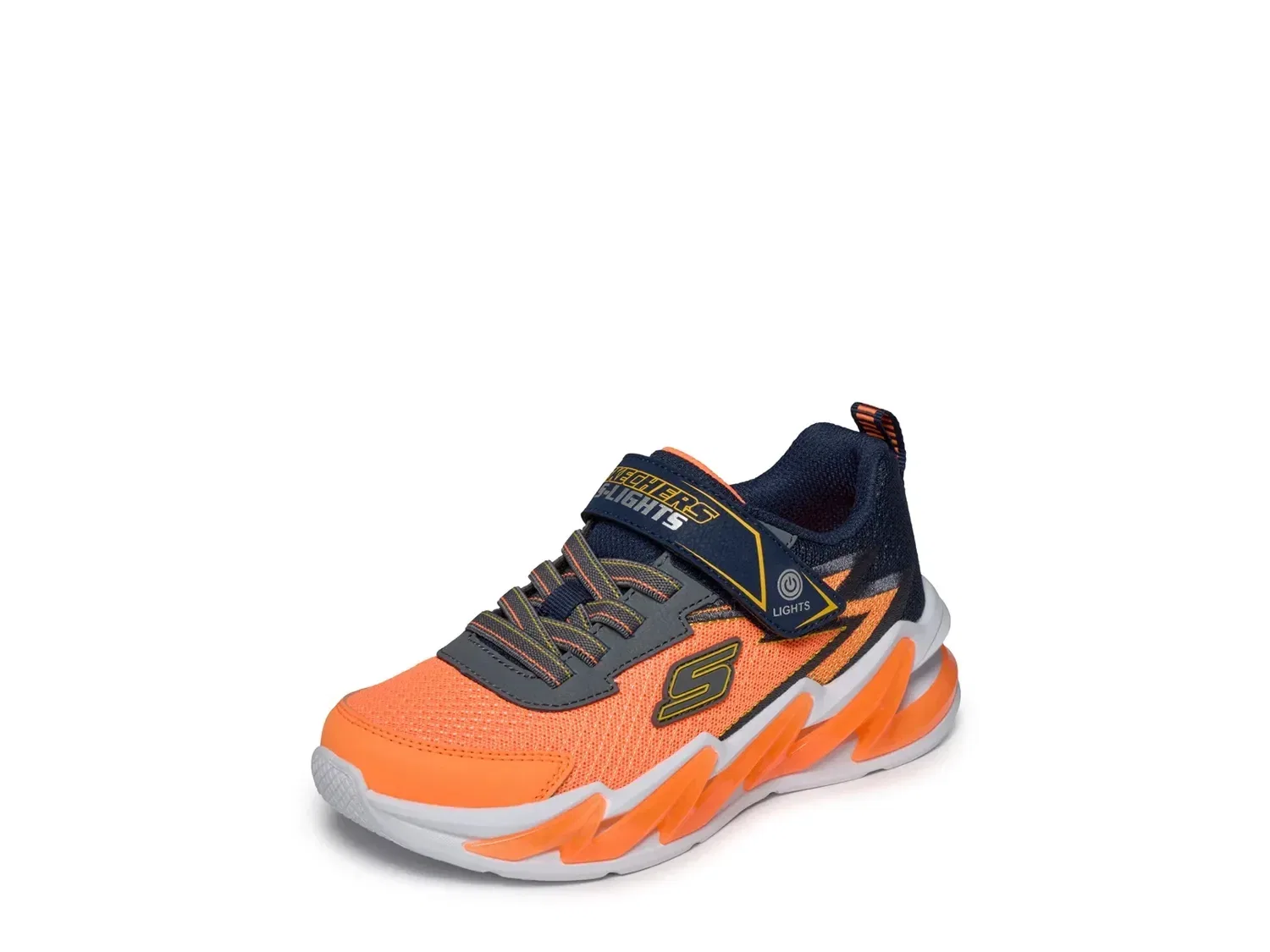 Кроссовки со светодиодной подсветкой Light-Surge Skechers, оранжевый/синий — фото 2
