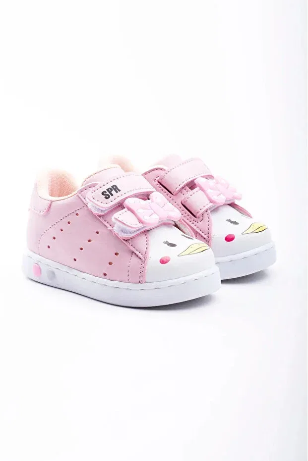 Детские ортопедические туфли для девочек с подсветкой Burak Alday Shoes, Pink — фото 3