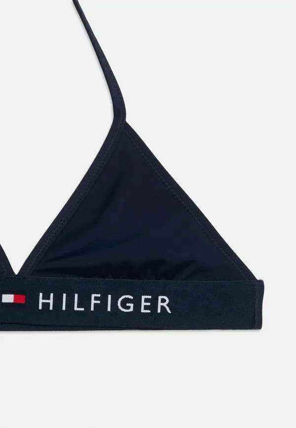 Бикини-комплект из нейлона и эластана Original logo halterneck triangle bikini set Tommy Hilfiger, Dark Night темно-синий — фото 3