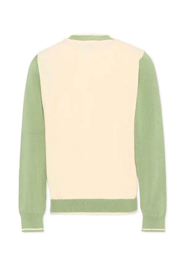 Кардиган хлопковый Cardigan Tru Trussardi Junior beige, бежевый — фото 2