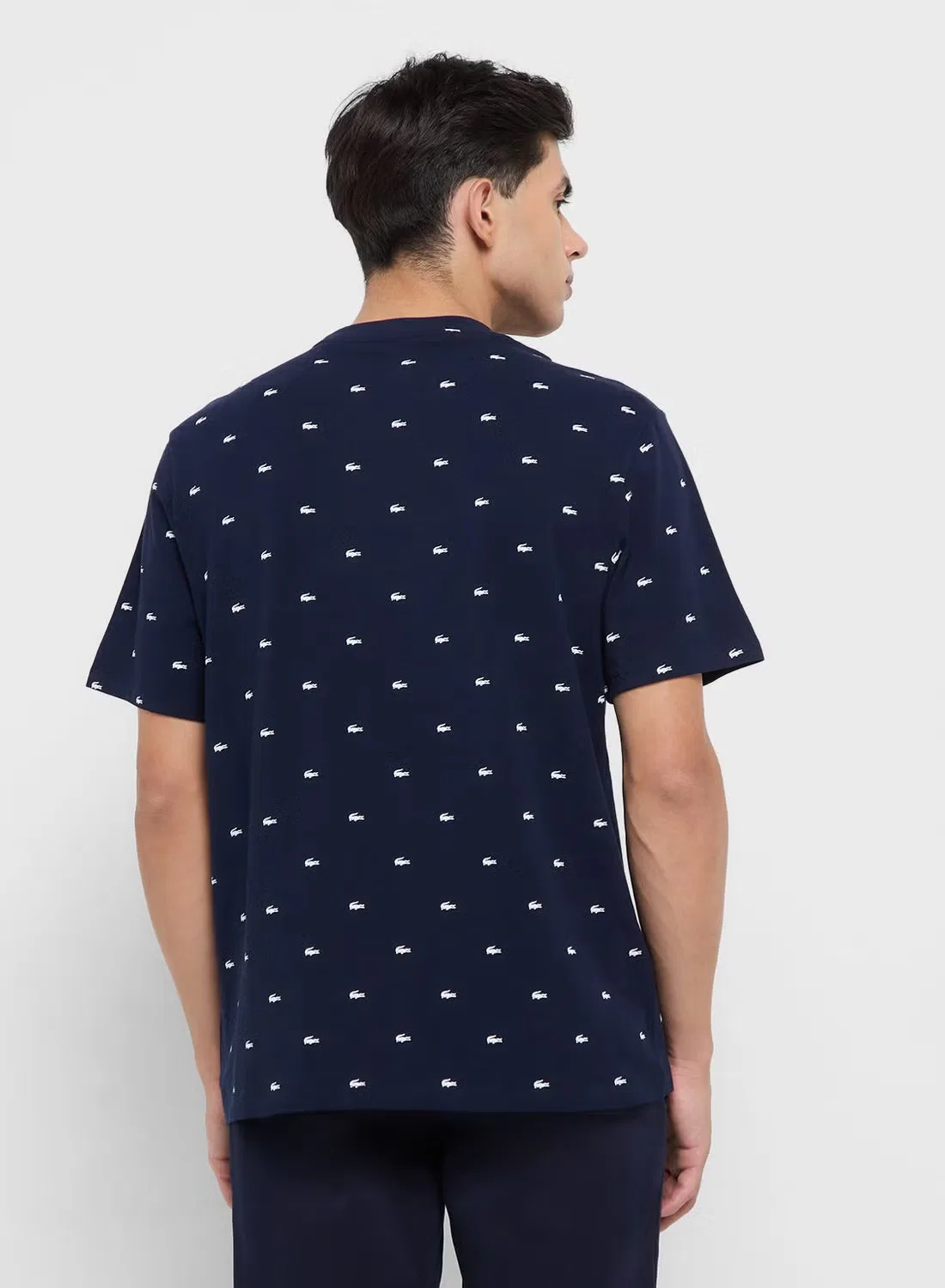 Футболка свободного кроя с принтом крокодила Lacoste, синий — фото 2