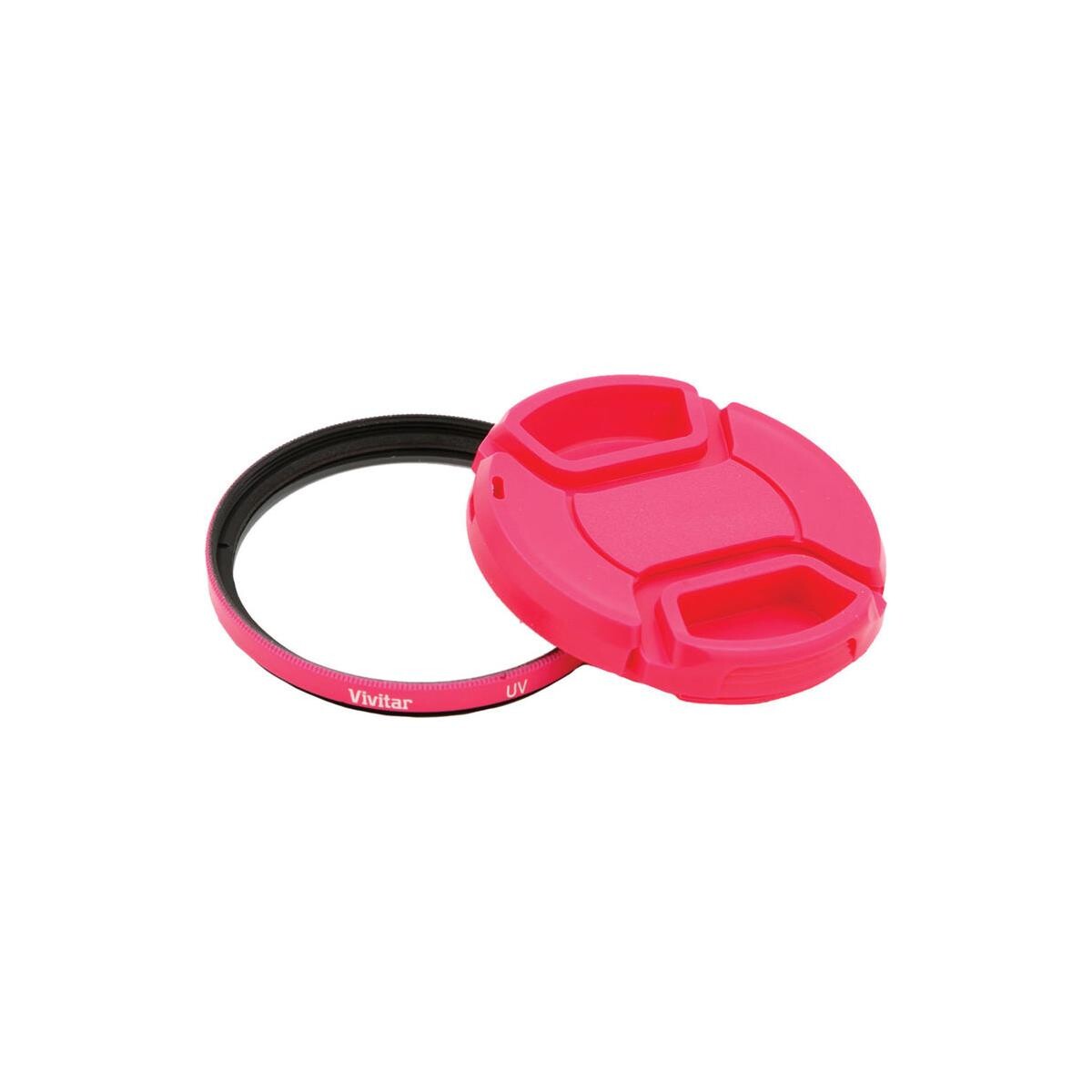 

Vivitar 52mm UV Filter and Snap-On Lens Cap, Pink
