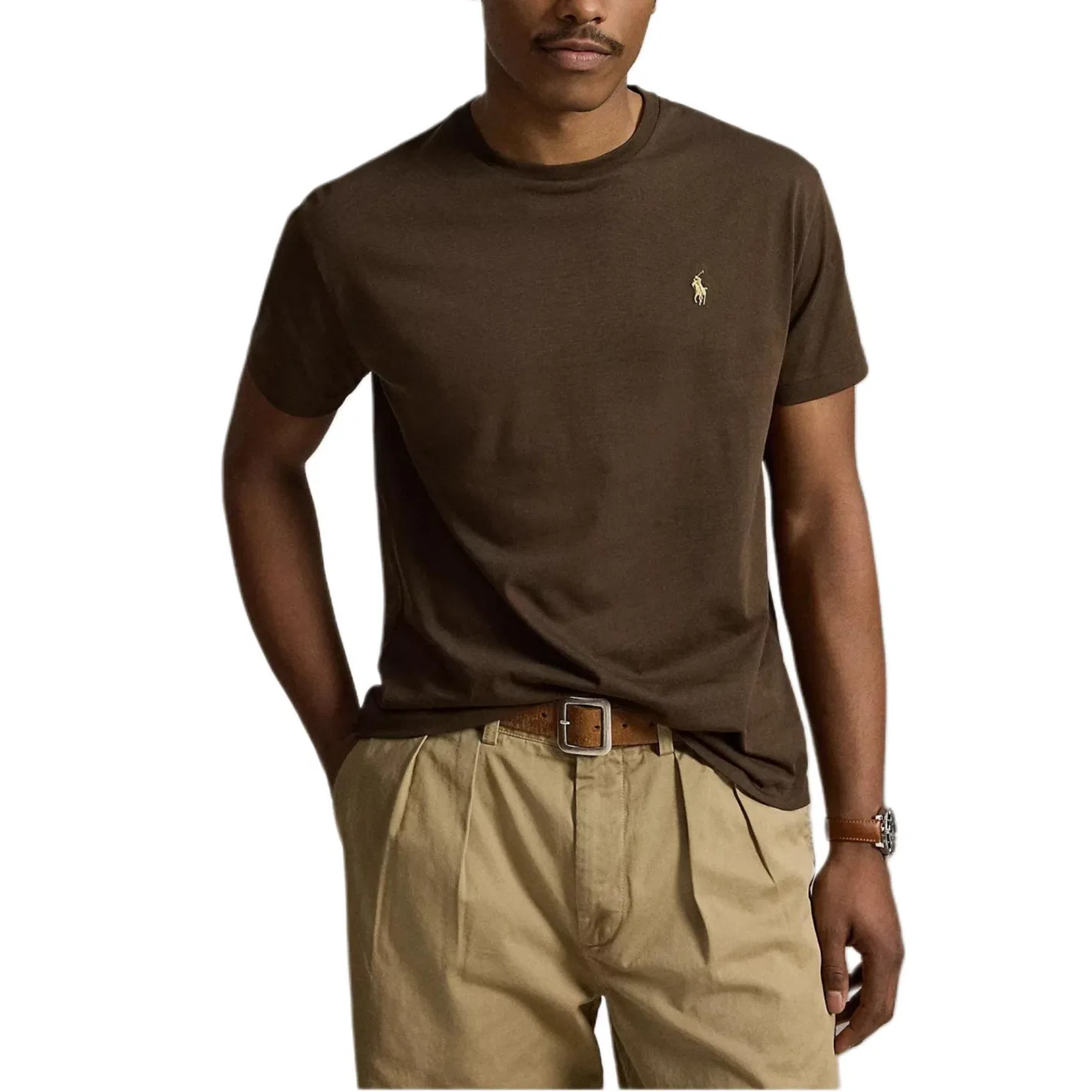 Мужская футболка с круглым вырезом Polo Ralph Lauren, Brown — фото 3