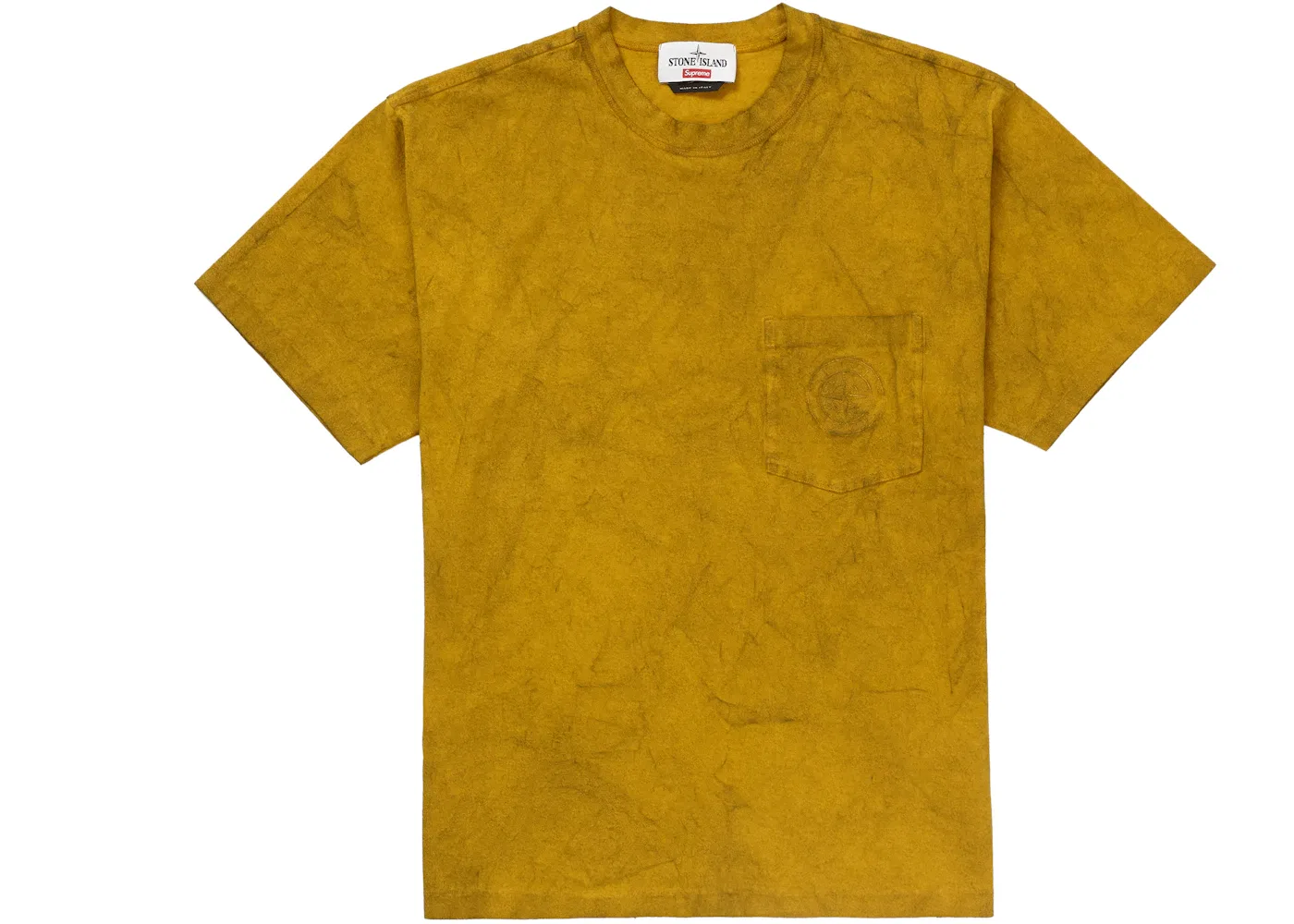 Мужская футболка с карманом Supreme Stone Island Tee, Olive