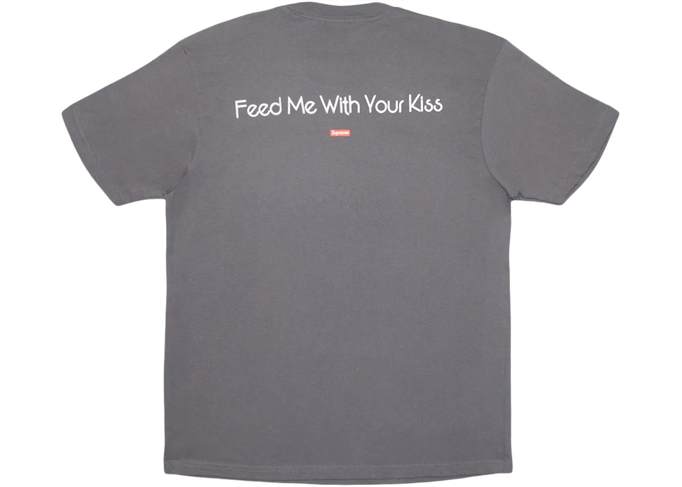 Мужская футболка с принтом Supreme Feed Me With Your Kiss Tee, Warm Grey — фото 2