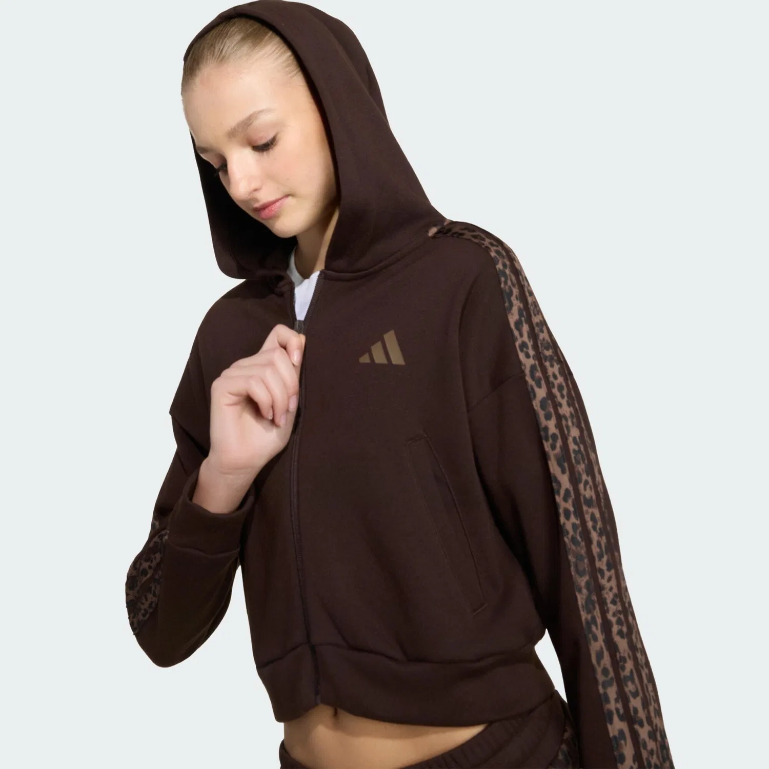 Детское худи с принтом Seasonals Animal Adidas, Dunkelbraun Bunt Brauner Ton — фото 4