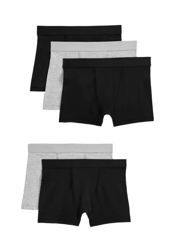 Комплект из 5 трусов с принтом Marl, 5Pack with stretch, Marks & Spencer, grey mix, серый