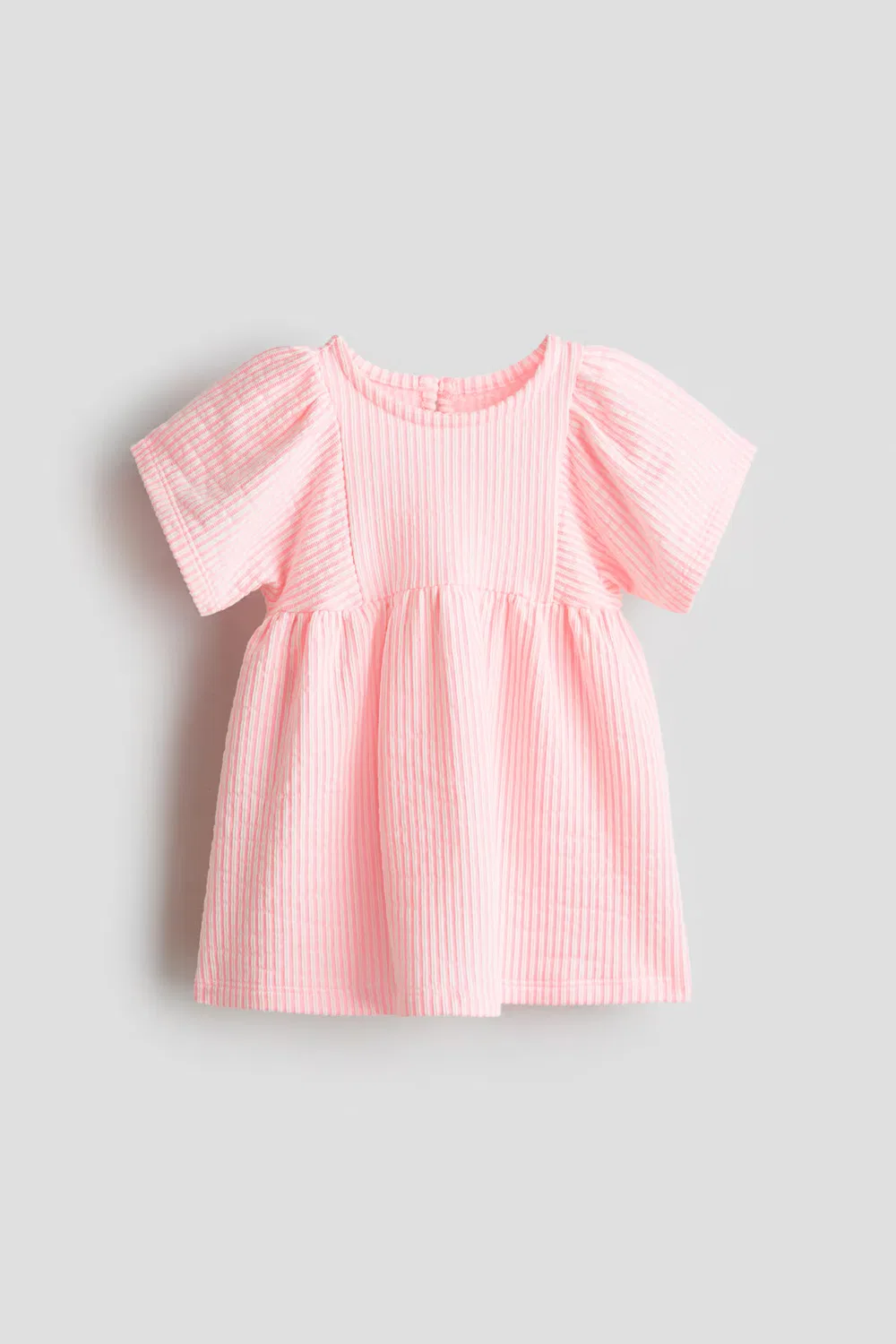 Трикотажное платье с принтом H&M, Hellrosa/Weiß Gestreift