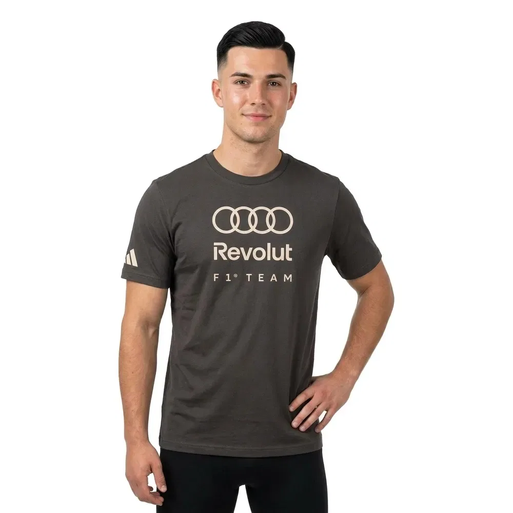 Мужская футболка с принтом Adidas Audi F1 Team DNA Graphic, Black — фото 2