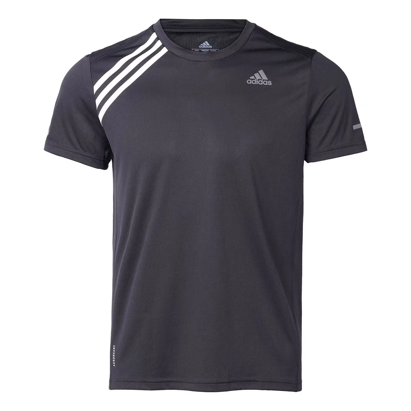 Футболка с принтом в клетку Adidas, черный