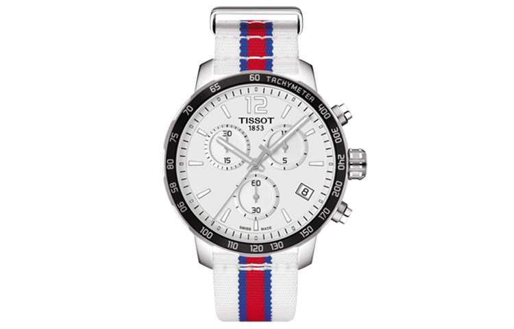 

Часы мужские кварцевые 42 мм белый циферблат корпус из нержавеющей стали нейлоновый ремешок TISSOT, белый Dial