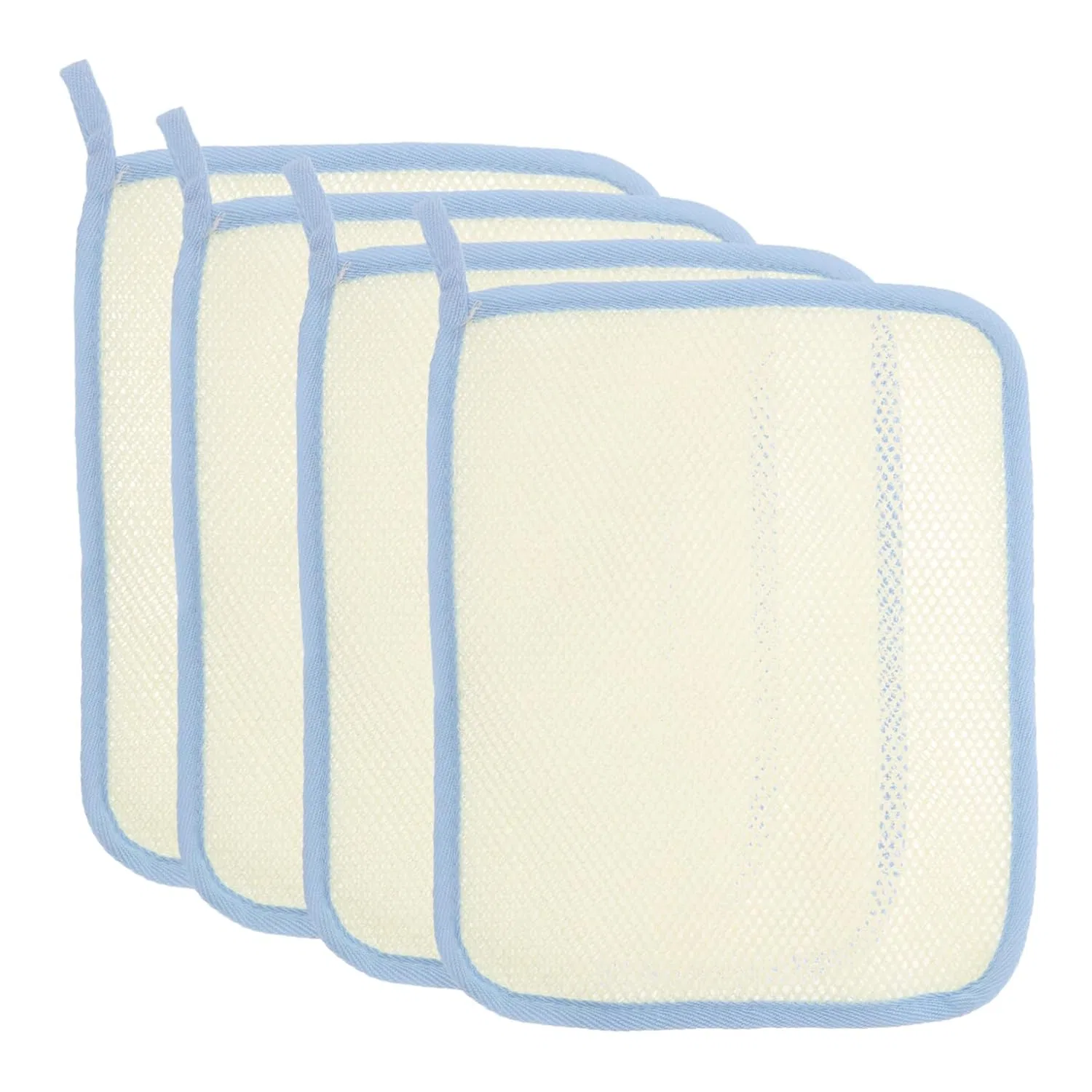 Набор мочалок для душа из 4 штук, Minkissy, 26x22 см, Beige