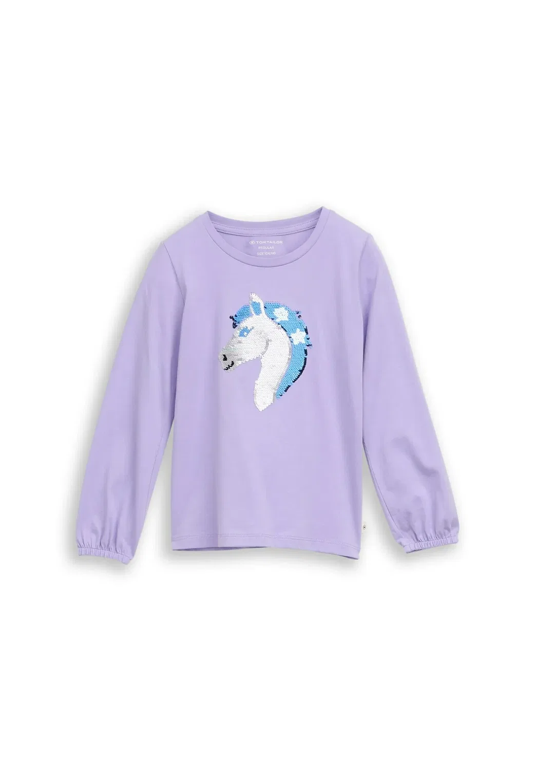 T-Shirt langarmshirt mit wendepailletten - long sleeved top Tom Tailor, Sweet Purple