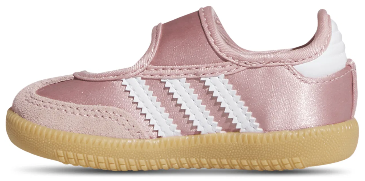 Кроссовки для девочек Samba Jane Satin Adidas, цвет Wonder Mauve/Footwear White/Gum — фото 2