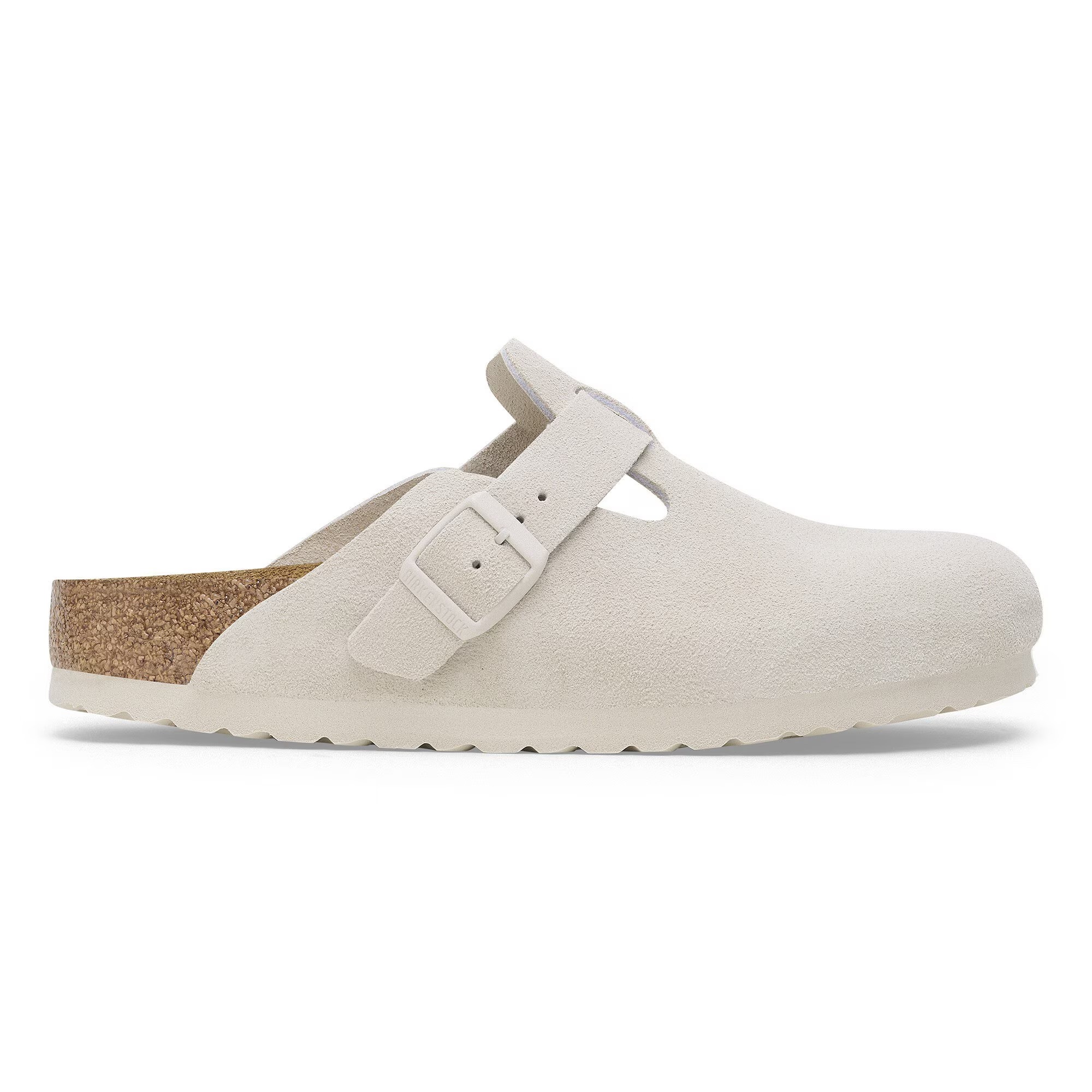 Сандалии-клоги Birkenstock Boston Suede Leather, белый