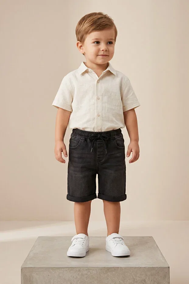 Детские шорты для мальчиков джинсовые Mutlu Kids, Smoke Grey