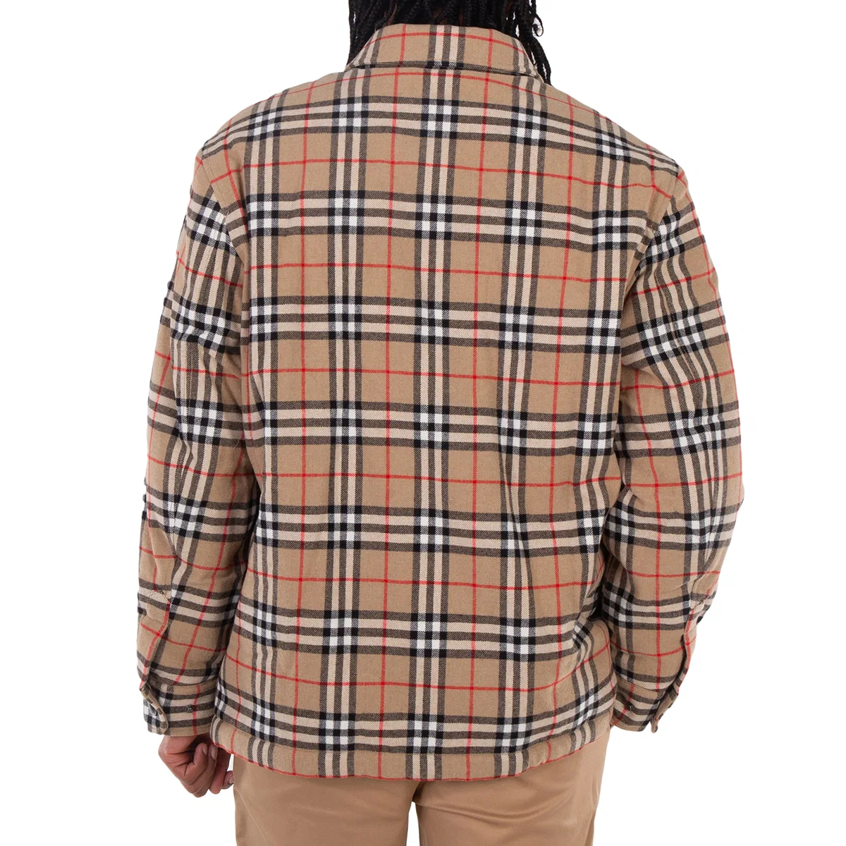 Оверширт Burberry Archive Beige Vintage Check Wool Cotton Overshirt, Archive Beige Ip Check — фото 3