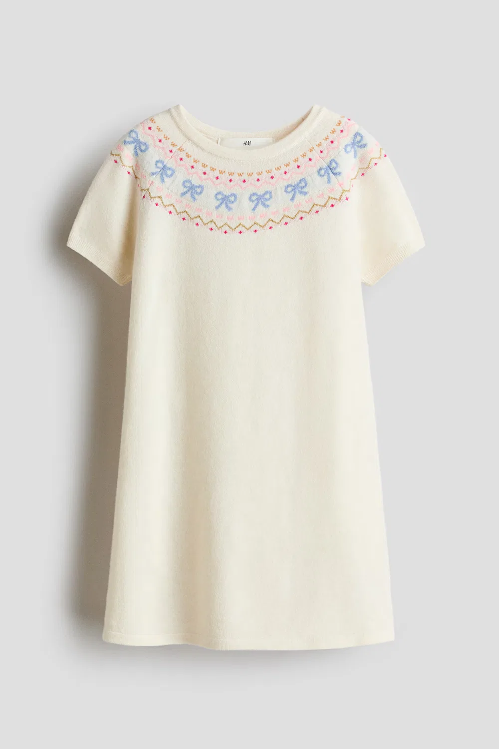 Вязаное платье-свитер H&M, Cremefarben