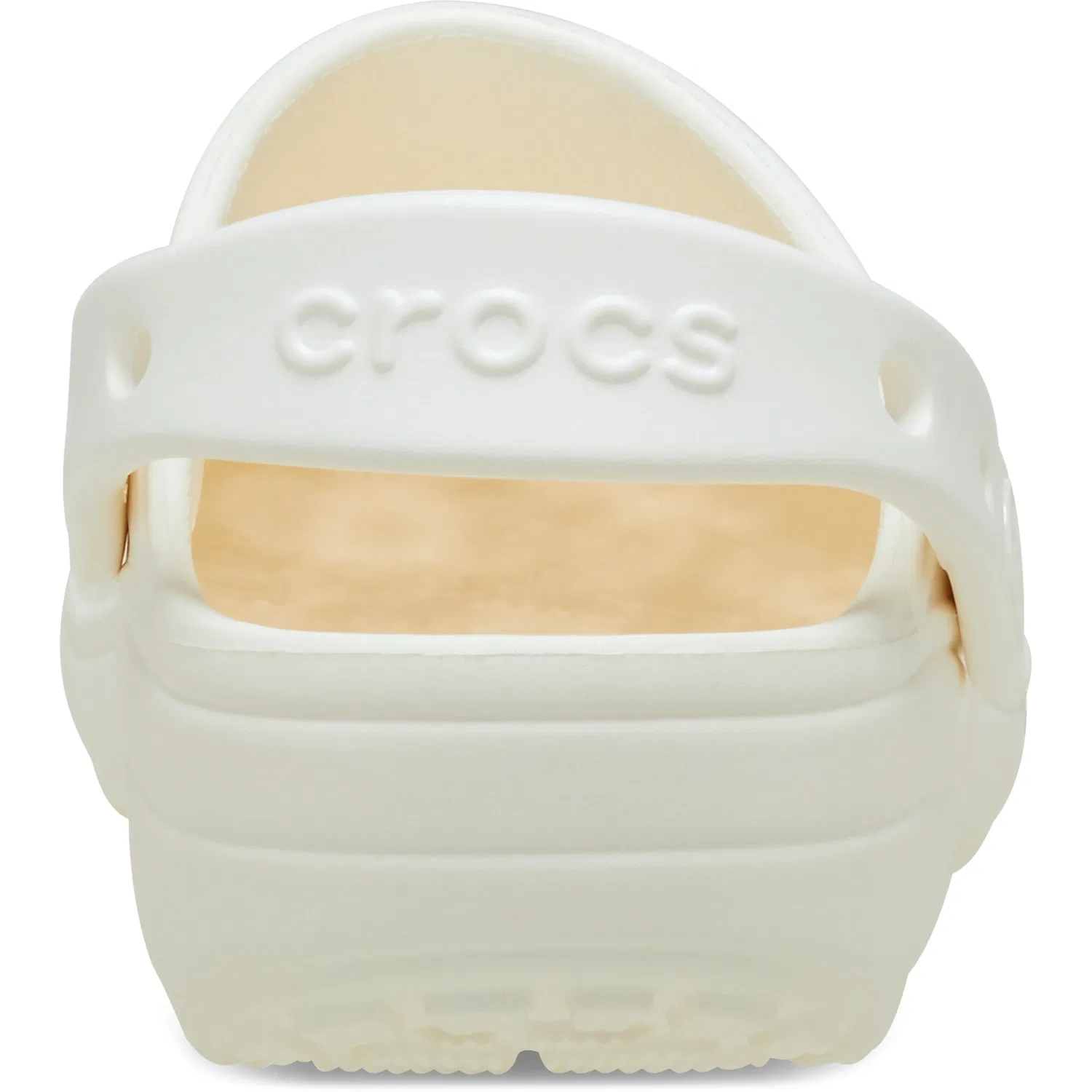 Детские сабо с цветочным вырезом Crocs, Creme — фото 2