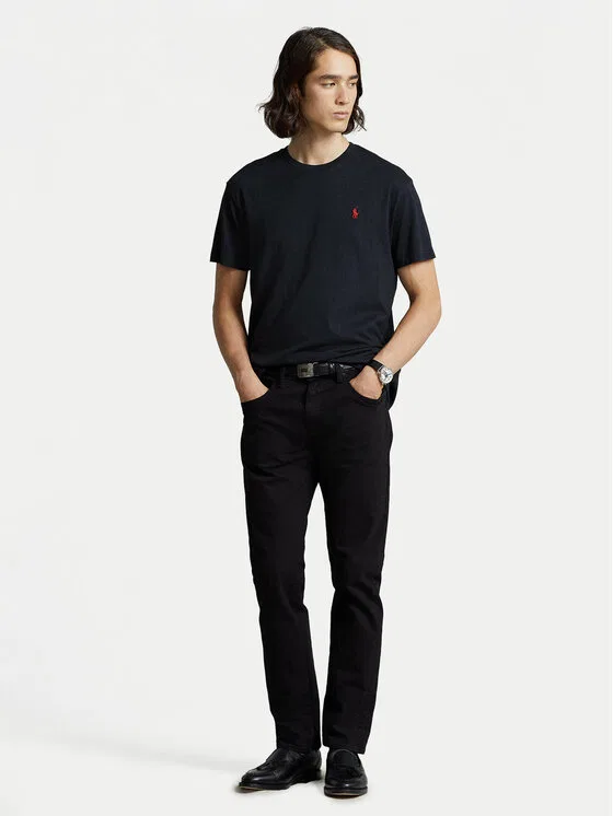 Футболка custom slim fit Bsr Polo Ralph Lauren, черный — фото 3