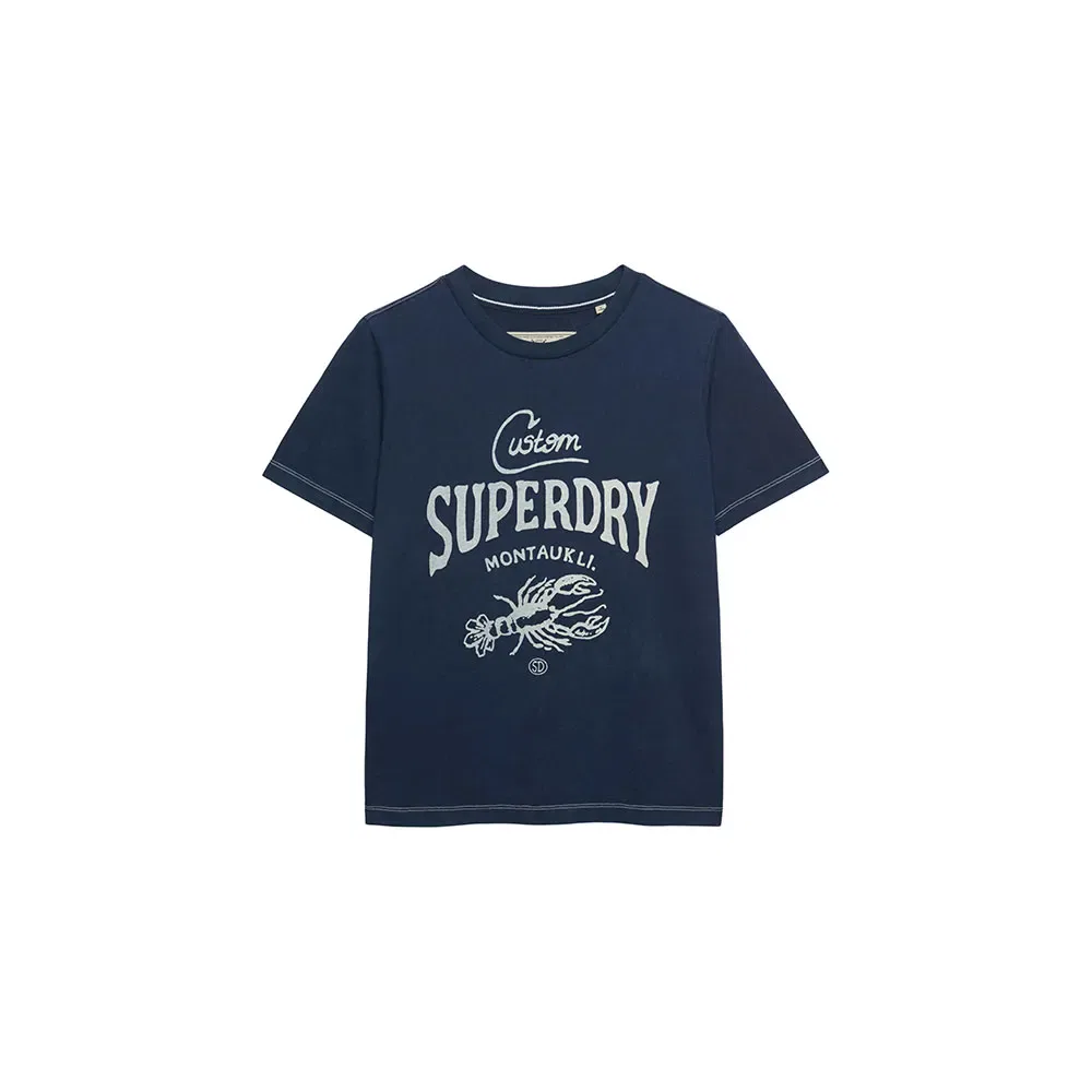 Футболка с коротким рукавом Heritage Hamptons Superdry, синий — фото 3