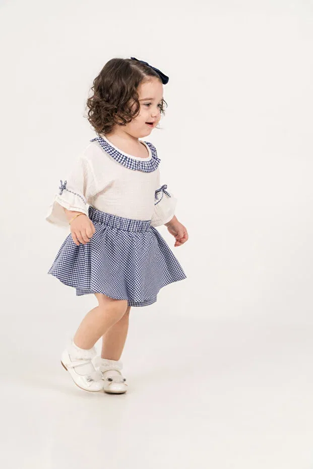 Детский комплект для девочек с муслиновым принтом Glam Jnf Kids, Navy Blue