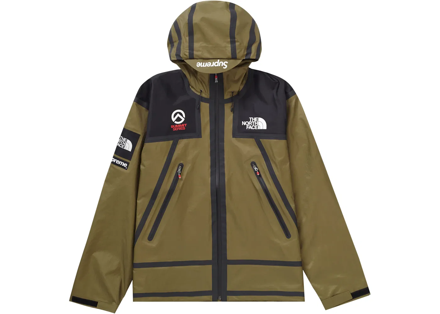 Мужская куртка с водоотталкивающим материалом Supreme The North Face Summit Series Outer Tape Seam Shell Jacket, Olive