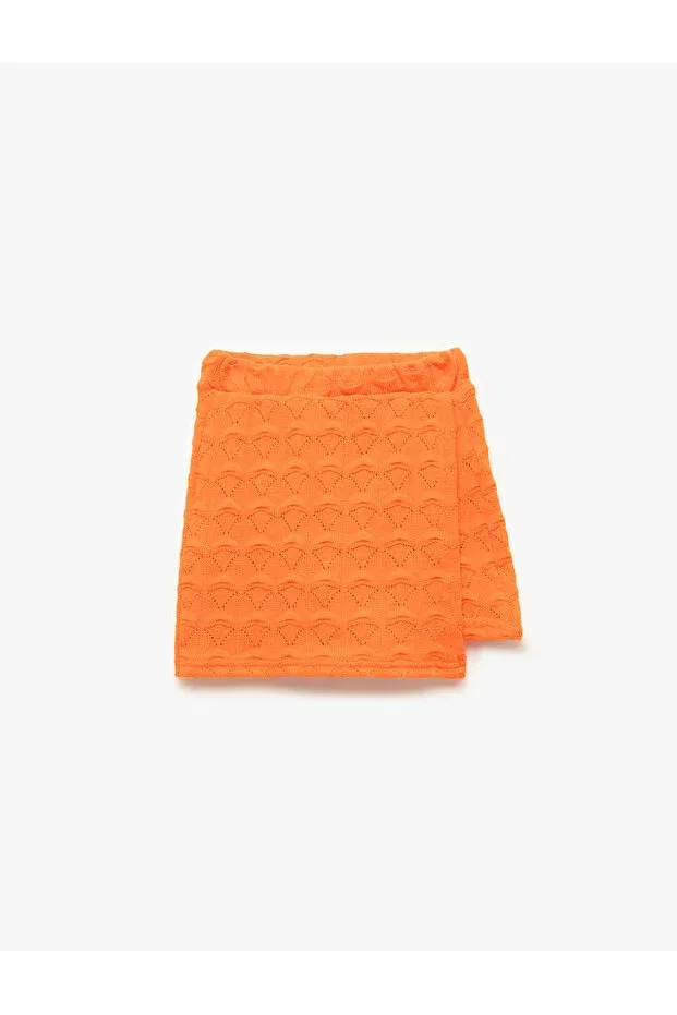 Детские шорты для девочек текстурированные мини-юбка-шорты Koton, Orange